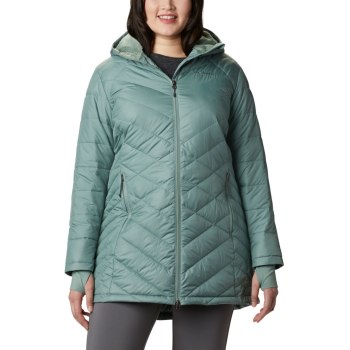 Columbia Heavenly Long Hooded Plus Size, Chamarras Verdes Claro Para Mujer | 604973-CZL